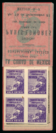 Stamp of Mexico 1929, booklet "10 timbres Infantia" mint ** MNH,  for