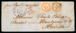 Stamp of Colonies françaises » Colonies Générales 1863, lettre entière d'Aout 1863 affranchissement deux