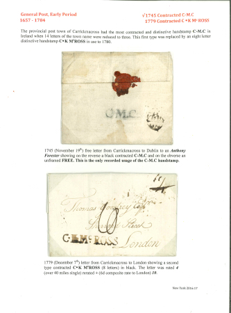 Stamp of Ireland » Pre-Stamp Postal History » Early Period - 1657-1784 1745 (19.11) Free entire from Carrickmacross to Dublin,