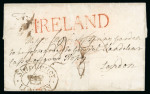 Stamp of Ireland » Pre-Stamp Postal History » Independant Post Office Period - 1784-1831 1800 (6.3) Folded entire from Dublin to the Cape of Good Hope with large London IRELAND straight-line in red