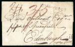 Stamp of Ireland » Pre-Stamp Postal History » Independant Post Office Period - 1784-1831 1797 (24.2) Folded entire from Philadelphia via Killybegs,