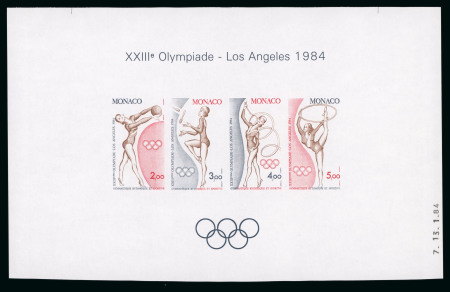 Stamp of Olympics » 1984 Los Angeles Monaco, 1984 : Jeux Olympiques d'été à Los Angeles,