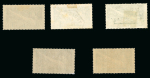 Stamp of France » Variétés et curiosités 1924, JO de 1924 Y&T n°183, trois timbres avec variété