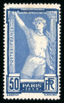 Stamp of France » Variétés et curiosités 1924, JO de 1924 Y&T n°186 un timbre avec décalage