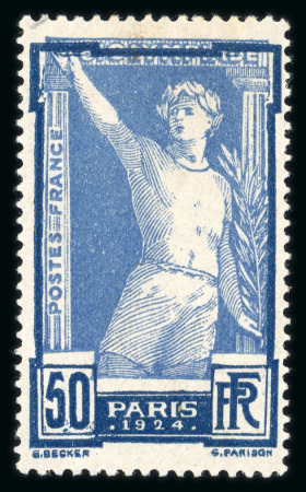 Stamp of France » Variétés et curiosités 1924, JO de 1924 Y&T n°186 un timbre avec décalage