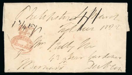 Stamp of Ireland » Pre-Stamp Postal History » Independant Post Office Period - 1784-1831 1822 (18.3) Folded letter sheet from Philipstown to