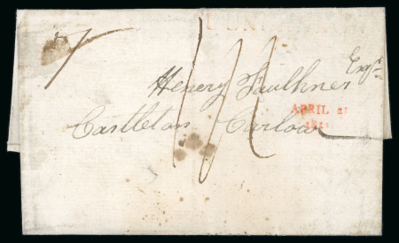 Stamp of Ireland » Pre-Stamp Postal History » Independant Post Office Period - 1784-1831 1811 (20.3) Folded letter sheet from Dungannon to Omagh,