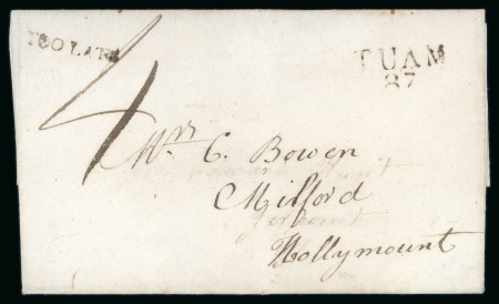 Stamp of Ireland » Pre-Stamp Postal History » Independant Post Office Period - 1784-1831 1812 (6.4) Folded letter sheet from Tuam to Hollymount