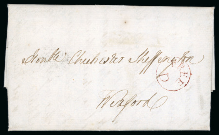Stamp of Ireland » Pre-Stamp Postal History » Local Post Period - 1773-1840 1784 (16.10) Folded entire from Dublin to Wexford,