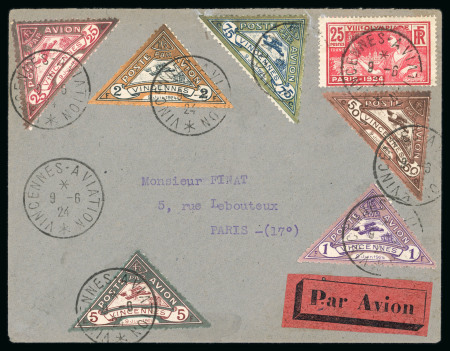 Stamp of France » Vignettes Vignettes : 1924, belle lettre entière du 09/06/1924