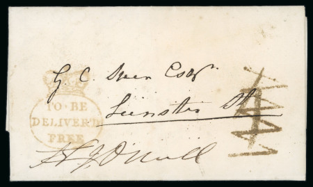 Stamp of Ireland » Pre-Stamp Postal History » Local Post Period - 1773-1840 1816 (24.9) Folded letter sheet sent locally within