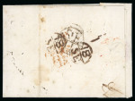 Stamp of Ireland » Pre-Stamp Postal History » Local Post Period - 1773-1840 1776 (1.6) Folded entire from Dublin to Anjou, France,
