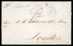 Stamp of Ireland » Transatlantic Mail to, from and via Ireland 1860 (21.5) Folded entire from New York via Galway