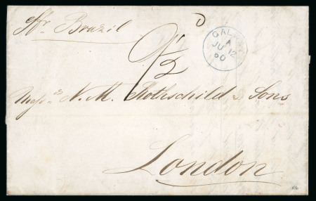 Stamp of Ireland » Transatlantic Mail to, from and via Ireland 1860 (21.5) Folded entire from New York via Galway