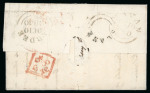 Stamp of Ireland » GB Used In Ireland 1d black, plate 6 FJ, close to good margins, on cover with framed PAID AT / NAVAN in black adjacent