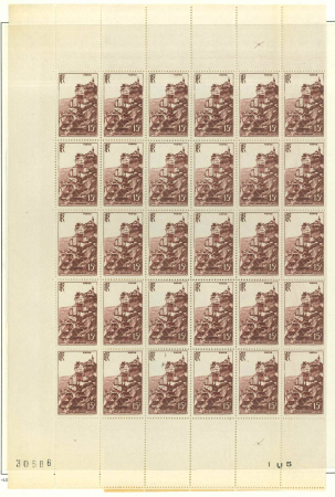 Stamp of France » Émissions à partir de 1900 1938-1970, lot de 15 feuilles entières neufs ** MNH