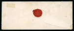 Stamp of Romania » United Principalities 1862-1864 1862 6 Parale brick-red on laid paper with large margins all around, on local cover sent in Bucharest