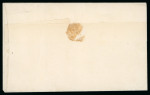 Stamp of Romania » United Principalities 1862-1864 Forgeries: Pair of 2 pa. Cuza + 6 pa. (1862) cancelled with the non-existent fake postmark "BRADICENI" with star