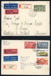 Stamp of Switzerland / Schweiz » Flugpost » Flugbriefe 7 Flugbriefe frankiert mit Pax, alle Briefe an Herrn Juet
