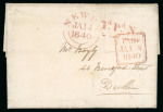 Stamp of Ireland » Pre-Stamp Postal History » Postal Reform Period 1840 (14.1) Folded letter sheet from Newry to Dublin,