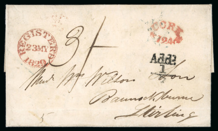 Stamp of Ireland » Pre-Stamp Postal History » Unified Post Period - 1827-1839 1829 (12.3) Folded letter sheet from Oldham to Lieut