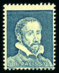 Stamp of France » Vignettes Vignettes Palissy : 1964, Y&T n°18 bleu acier sur papier