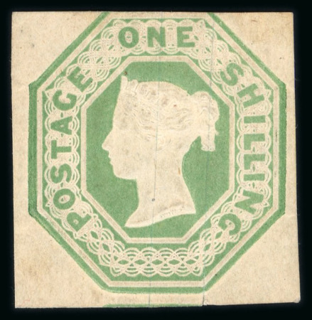 Stamp of Great Britain » 1847-54 Embossed 1847-54 1s green die 2 mint with large part o.g.