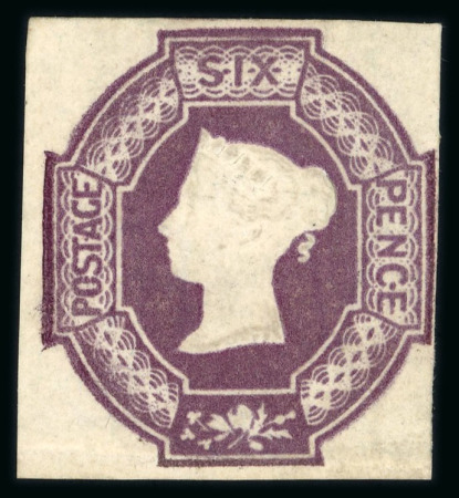 Stamp of Great Britain » 1847-54 Embossed 1847-54 6d mauve with four margins mint, large part o.g.