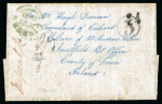 Stamp of Ireland » Transatlantic Mail to, from and via Ireland 1849 (7.6) Folded entire from Old Chester, Pennsylvania,