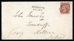 Stamp of Ireland » GB Used In Ireland 1862 (6.12) Envelope with superb strike of the black 2-line diminutive MISSENT TO / DALKEY hs