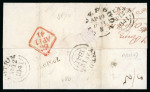 Stamp of Ireland » GB Used In Ireland 1d black, plate 10 BE, touched to good margins, tied