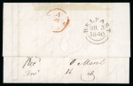 Stamp of Ireland » Transatlantic Mail to, from and via Ireland 1840 (3.3) Folded entire from Cuba to London showing the distinctive short framed * BELFAST * / SHIP LETTER in black