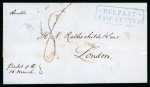 Stamp of Ireland » GB Used In Ireland 1840 (13.3) Folded entire to London showing the distinctive