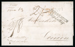 Stamp of Ireland » GB Used In Ireland 1840 (31.10) Folded letter sheet from Peru to London with superb strike of the mixed typeface SKIBBEREEN/Ship Letter