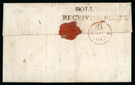 Stamp of Ireland » Pre-Stamp Postal History » Independant Post Office Period - 1784-1831 1817 (31.7) Folded letter sheet from Hollywood to Brighton,