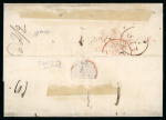 Stamp of Ireland » Pre-Stamp Postal History » Independant Post Office Period - 1784-1831 1822 (17.4) Folded entire sent from New York via Kenmare