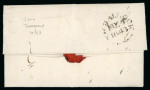 Stamp of Ireland » GB Used In Ireland 1843 (6.10) Folded entire from Mallow, Co. Cork with unframed horseshoe REGISTER'D/No218/DUBLIN alongside