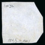 Stamp of Switzerland / Schweiz » Rayonmarken » Rayon III (grosse Ziffer) Rayon III grosse Wertziffern, auf kleinem Briefstück, sauber und kontrastvoll entwertet mit blauem Einkreisstempel « WALLENSTADT 23 … NACHM. »