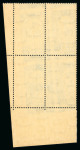 Stamp of Egypt » Commemoratives 1938 18th International Cotton Congress, complete set of three with Royal oblique perforations in mint nh lower right corner plate blocks of four