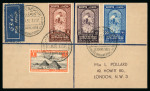 Stamp of Egypt » Commemoratives 1938 International Cotton Congress, two first day covers with complete sets plus complete set of three in corner marginal plate blocks