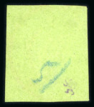 Stamp of Switzerland / Schweiz » Kantonalmarken » Genf 1845, kleiner Adler, leicht und sauber entwertet mit seltenem roten Zweikreisstempel « GENEVE DEC. 46 »