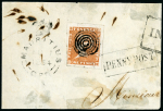 Stamp of Mauritius » 1848-59 Post Paid Issue » Early Impressions (SG 6-9) 1d orange vermilion, early Impression, position 3,