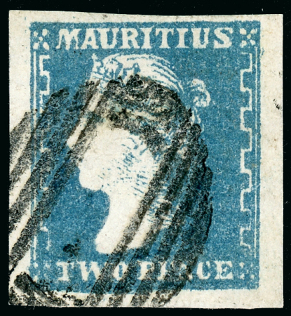 Stamp of Mauritius » 1859 Dardenne Issue (SG 41-44) 1859 Dardenne issue, 2d slate blue, fine used with