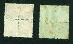 Stamp of Mauritius » 1858-62 Britannia Issues (SG 26-35) 1890 "LPE/1890" red overprints on remainders of the two unissued "Britannia" stamps in red-brown and blue blocks of four