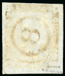 Stamp of Mauritius » 1848-59 Post Paid Issue » Worn Impressions (SG 16-22) 1d. red brown on bluish paper, worn impression, neatly cancelled by a clear crisp strike of the double ring "8" for Ville Bague