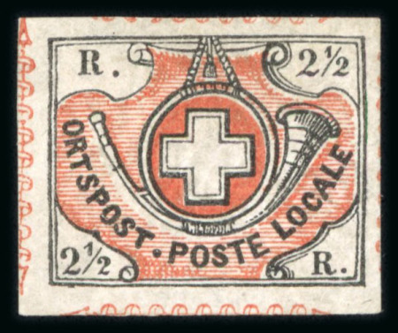 Stamp of Switzerland / Schweiz » "Waadt", "Neuenburg", "Winterthur" 1850, Winterthur, ungebraucht ohne Gummi