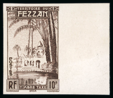 Stamp of Colonies françaises » Fezzan Fezzan timbres taxe : 1950,  Y&T n°10 essai de couleur