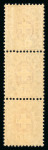 Stamp of Switzerland / Schweiz » Telegraphenmarken 1874, Telegrafenmarke 3 Fr. im Dreierstreifen, ungebraucht mit vollständigem Originalgummi