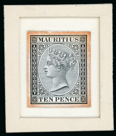 Stamp of Mauritius » 1860-72 De La Rue Issues (SG 46-72) 1863-72 10d. (type 10), stamp size die proof in black