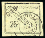 Stamp of Colonies françaises » Gabon Gabon : 1889, Y&T n°15 oblitéré, certificat Behr, TB.